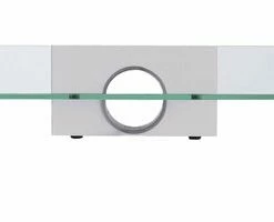 TV-Aufsatz POCASA - Silber - Klarglas