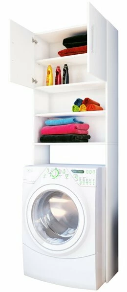 Waschmaschinenüberbau JUTAS - Weiß - 64 Cm Breit 1 Waschmaschinenüberbau JUTAS - Weiß - 64 Cm Breit