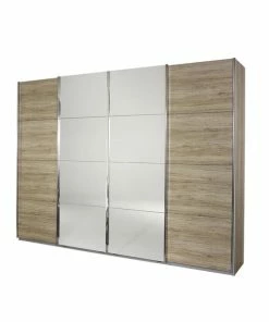 Schwebetürenschrank - Eiche San Remo Hell - 271 Cm