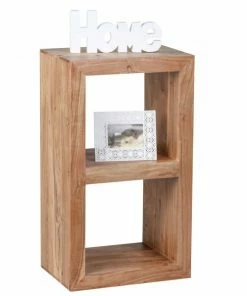 Standregal - Klar Lackiert - Akazie Massiv - 88 Cm Hoch