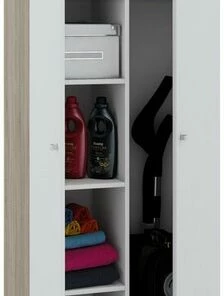 Haushaltsschrank VANDOL II-KOMBI - Sonoma Eiche-weiß - 70 Cm Breit