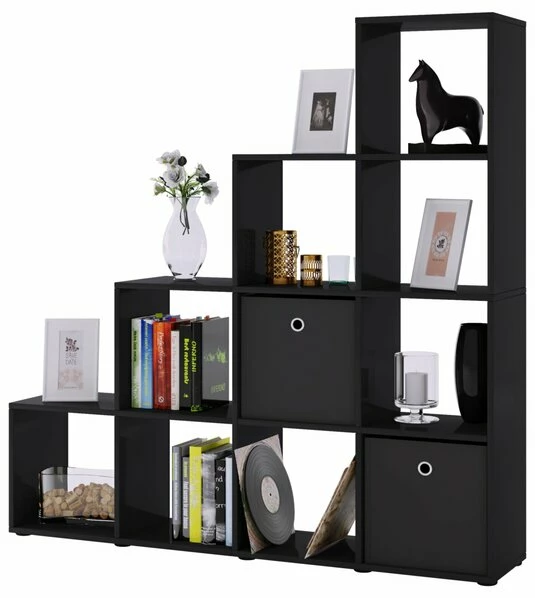 Raumteiler NAPOLI - Schwarz - 10 Fächer 1 Raumteiler NAPOLI - Schwarz - 10 Fächer