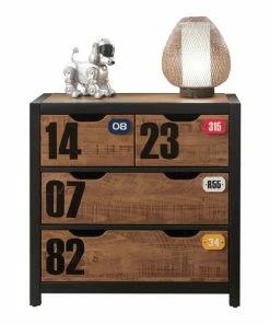 Kommode ALEX - Teilmassiv - 4 Schubkästen