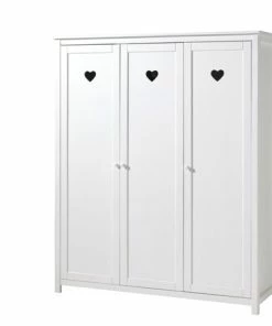 Kleiderschrank AMORI - Weiß - 3-türig - 159 Cm