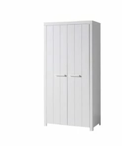 Kleiderschrank ERIK - Weiß - 2-türig