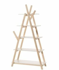 Standregal KIDDY - Weiß - Kiefer Massiv - 5 Böden