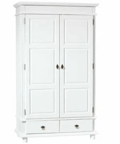 Kleiderschrank DANZ - Weiß - Massivholz - 116 Cm