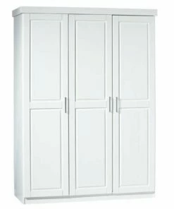 Kleiderschrank MAGNUS - Weiß - Massivholz - 140 Cm