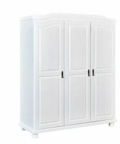 Kleiderschrank BASTIAN - Weiß - Kiefer Massiv - 150 Cm Breit
