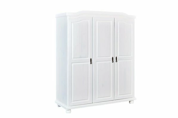 Kleiderschrank BASTIAN - Weiß - Kiefer Massiv - 150 Cm Breit 1 Kleiderschrank BASTIAN - Weiß - Kiefer Massiv - 150 Cm Breit