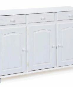 Sideboard LIVIO - Weiß - Kiefer Massiv