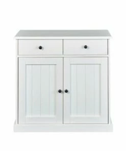 Kommode WESTERLAND 53.1 - Weiß-braun - Massivholz - 90 Cm Breit