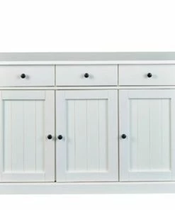 Sideboard WESTERLAND 54.1 - Weiß - Massivholz - 131 Cm
