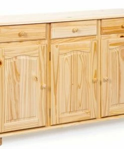 Sideboard ABACO - Natur - Kiefer Massivholz - 130 Cm Breit