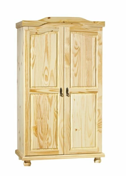 Drehtürenschrank GENF - Natur - Kiefer Massiv - 104 Cm 1 Drehtürenschrank GENF - Natur - Kiefer Massiv - 104 Cm