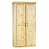 Drehtürenschrank LEON - Natur - Kiefer Massiv - 95 Cm Breit