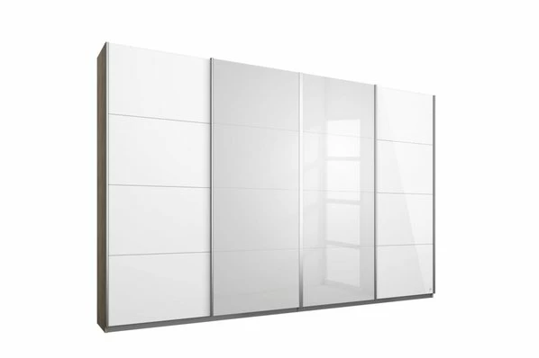 Schwebetürenschrank - Eiche San Remo Hell-weiß Hochglanz - 271 Cm 1 Schwebetürenschrank - Eiche San Remo Hell-weiß Hochglanz - 271 Cm