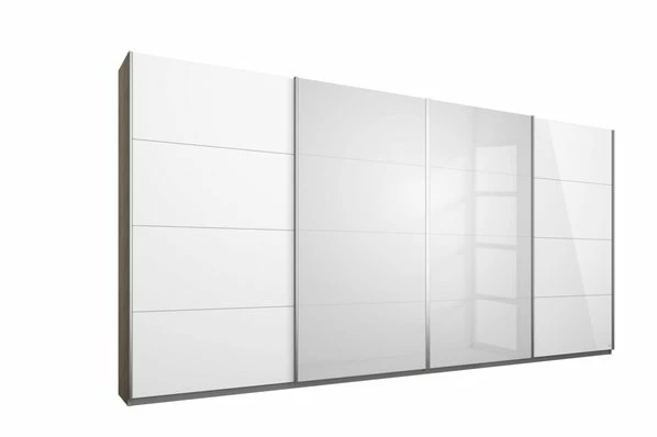 Schwebetürenschrank - Eiche San Remo Hell-weiß Hochglanz - 361 Cm 1 Schwebetürenschrank - Eiche San Remo Hell-weiß Hochglanz - 361 Cm