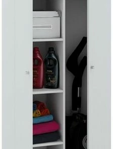 Mehrzweckschrank VANDOL Ll - Weiß - Mit Türen - 6 Fächer