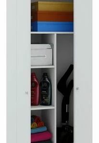 Mehrzweckschrank VANDOL Ll - Weiß - Mit Aufsatz