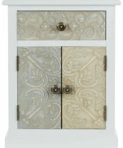 Kommode INEZ - Weiß-braun - Holz