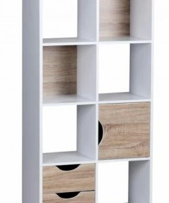 Regal - Weiß - Sonoma Eiche - 8 Fächer - 60 Cm Breit