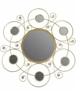 Spiegel HELIOS - Goldfarben - 50 Cm