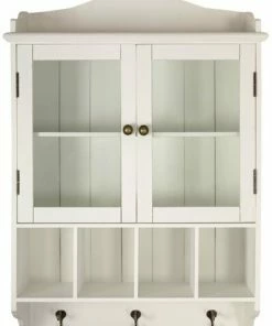 Wandablage LILLY - Weiß - Mit Glastüren