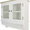 Wandablage CHARLES - Weiß - Mit Glastüren