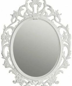 Barockspiegel - König Ludwig - Weiß-gold - 84 X 54 Cm