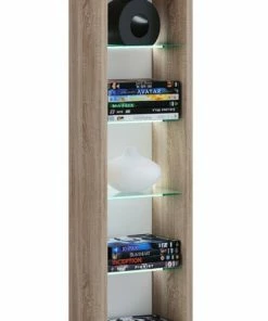 CD-DVD-Regal RASATO L - Sonoma Eiche - 77 Cm Hoch