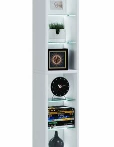 CD-DVD-Regal RASATO XL - Weiß - 152 Cm Hoch