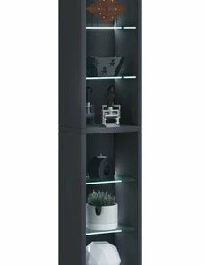 CD-DVD-Regal RASATO XL - Schwarz - 152 Cm Hoch