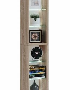 CD-DVD-Regal RASATO XL - Sonoma Eiche - 152 Cm Hoch