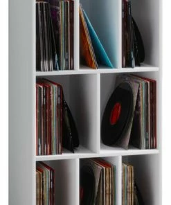 Schallplattenregal SCHALTINO - Weiß - 60x115 Cm