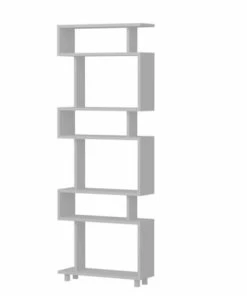 Bücherregal - Weiß - 6 Fächer - 60 Cm Breit