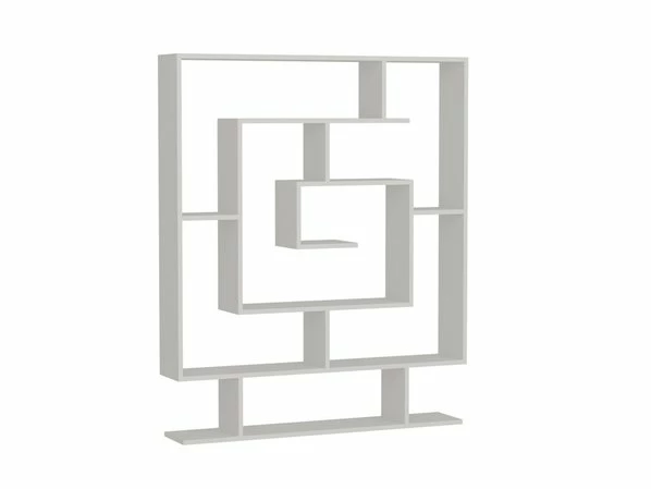 Bücherregal - Weiß - 12 Fächer - 124,8 Cm Breit 1 Bücherregal - Weiß - 12 Fächer - 124,8 Cm Breit