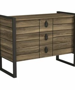 Kommode - Walnuss - Mit 3 Schubladen - 94,4 Cm Breit