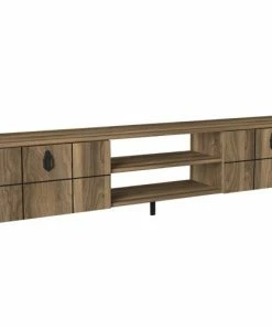 TV Lowboard - Walnuss - Mit Metallfüße - 184,5 Cm Breit