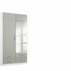 Drehtürenschrank - Alpinweiß-grau Hochglanz - 91 Cm - Verschiedene Höhen