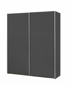 Schwebetürenschrank - Grau-metallic - 175 Cm