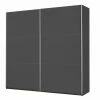 Schwebetürenschrank - Grau-metallic - 218 Cm