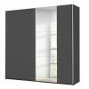 Schwebetürenschrank - Grau-metallic - Mit Spiegel - 218 Cm