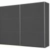Schwebetürenschrank - Grau-metallic - 261 Cm