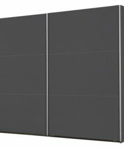 Schwebetürenschrank - Grau-metallic - 261 Cm