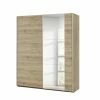 Schwebetürenschrank - Eiche Sanremo - Spiegel - 175 Cm
