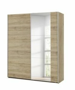 Schwebetürenschrank - Eiche Sanremo - Spiegel - 175 Cm