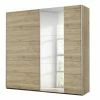 Schwebetürenschrank - Eiche Sanremo - Spiegel - 218 Cm