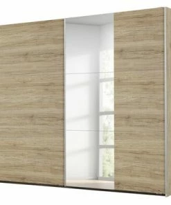Schwebetürenschrank - Eiche Sanremo - Spiegel - 261 Cm