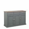 Sideboard LUZERNA - Grau-sepia - Kiefer Massiv - 131 Cm